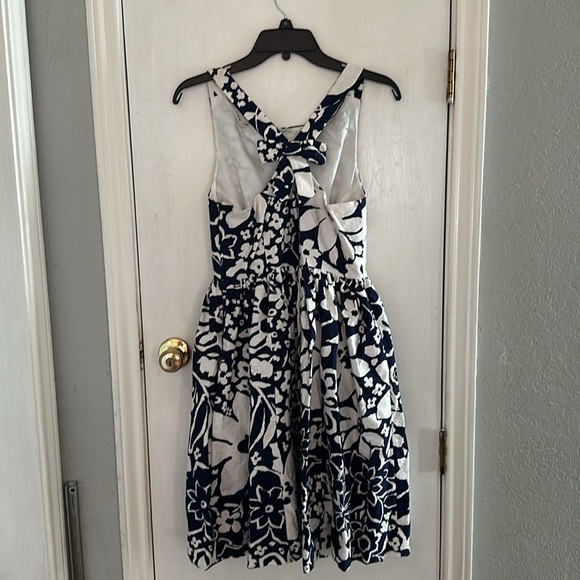 NWT Kate Spade Tanner Dress Navy/White - Picture 3 of 8